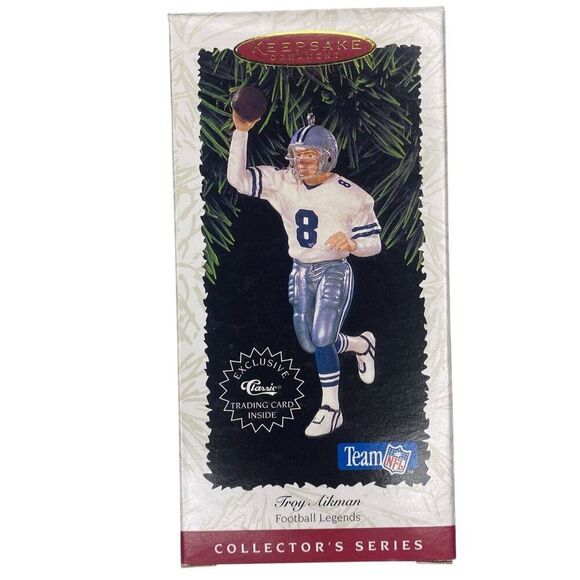 Troy Aikman NFL Football Legends Series Cowboys 1996 Hallmark Keepsake Ornament - Picture 1 of 3